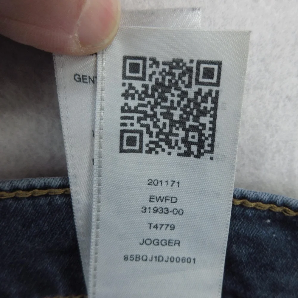 True Religion Section Jogger Jeans Mens Blue Wash Cropped Zipper Cuff Fits 31